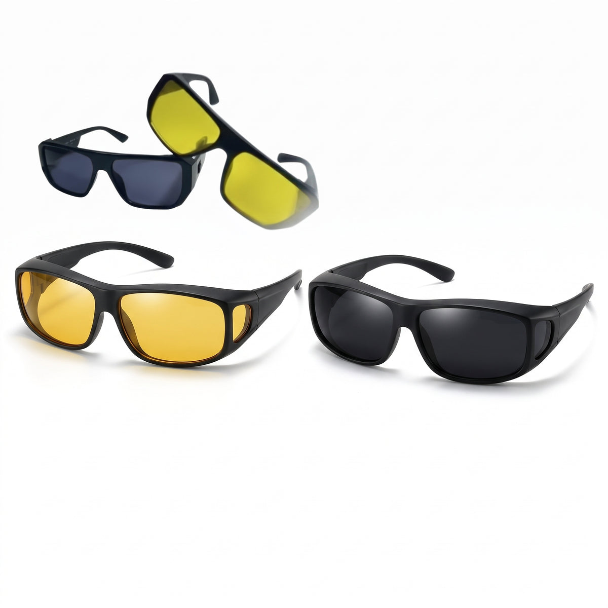 Pack Visión 24Hrs: Gafas HD Nocturnas + Lentes Diurnos
