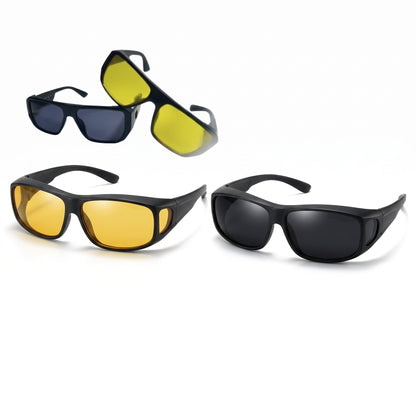 Pack Visión 24Hrs: Gafas HD Nocturnas + Lentes Diurnos